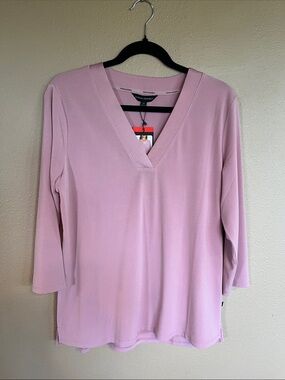 Banana Republic Dusty Rose V-Neck 3/4 Sleeve Top